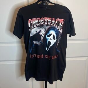 Ghostface Scream Lets Watch Scary Movies T Shirt Medium Black NWT Horror